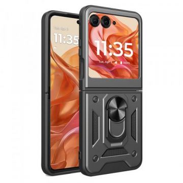Husa pentru Motorola Razr 60 / Razr 50, Techsuit, CamShield (Negru)