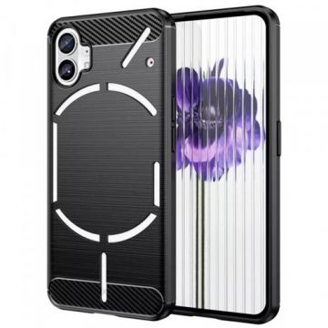 Husa pentru Nothing Phone (1), Techsuit, Carbon, Neagra