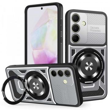 Husa pentru Samsung Galaxy A35 5G A356, Techsuit RuggedCam (Gri/Negru)
