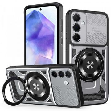 Husa pentru Samsung Galaxy A55 5G A556, Techsuit RuggedCam (Gri/Negru)