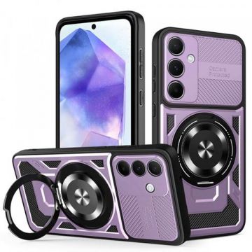 Husa pentru Samsung Galaxy A55 5G A556, Techsuit RuggedCam (Mov/Negru)