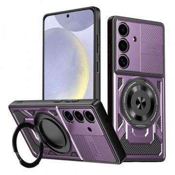 Husa pentru Samsung Galaxy S25 S931 / S24 S921, Techsuit RuggedCam (Negru/Mov)