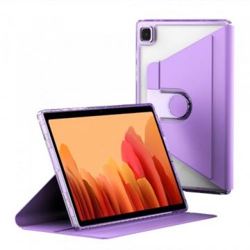 Husa pentru Samsung Galaxy Tab A7 10.4 (2020) / Tab A7 10.4 (2022) Techsuit Crystal Vision (Mov/Transparent)