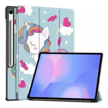 Husa pentru Samsung Galaxy Tab S10 FE+ Techsuit FoldPro Unicorn (Multicolor)