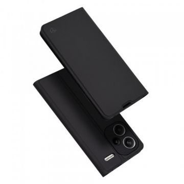 Husa pentru Xiaomi Redmi Note 13 Pro+, Techsuit, Magskin Book, Neagra