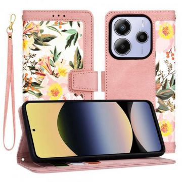 Husa pentru Xiaomi Redmi Note 14 5G, Techsuit, FlipCraft (Roz)