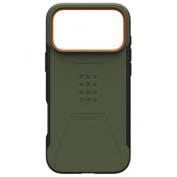 Husa Protetie Spate UAG Civilian MagSafe pentru Apple iPhone 17 Pro Max (Verde/Portocaliu)