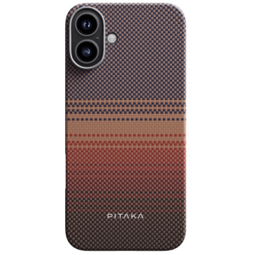 Pitaka Husa de protectie Pitaka Tactile Woven Aramida Magsafe pentru iPhone 16, Sunset