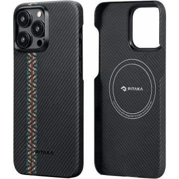 Pitaka Husa Pitaka MagEZ 4, Aramida 600D, pentru iPhone 15 Pro Max, MagSafe, Rhapsody