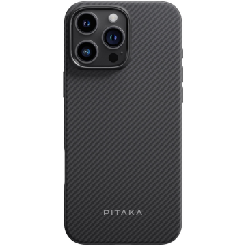 Pitaka Husa Pitaka Military Grade compatibila cu iPhone 16 Pro Max, Negru/Gri
