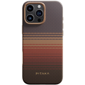 Pitaka Husa PITAKA Military Grade compatibila cu iPhone 16 Pro, Sunset