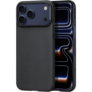 Pitaka Husa Pitaka pentru iPhone 17 Pro Max, MagEZ 7 600D, Ultra-Slim, MagSafe, Negru/Gri