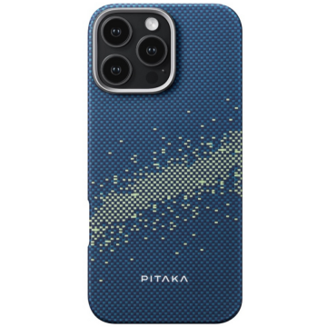 Pitaka Husa Pitaka Tactile Woven Aramida compatibila cu Magsafe iPhone 16 Pro StarPeak, Milky Way Galaxy