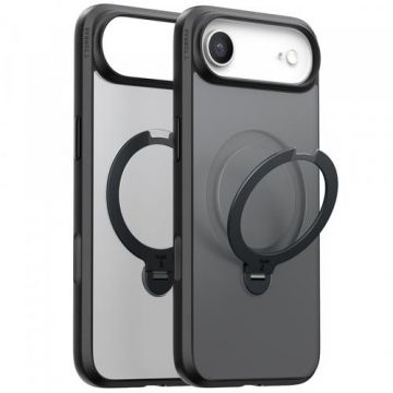Husa MagSafe pentru Apple iPhone 17 Air Torras Ostand Spin (Negru)