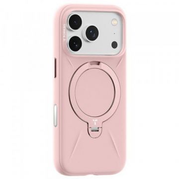 Husa MagSafe pentru Apple iPhone 17 Pro Max, Torras QPRO Silicone (Roz)