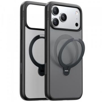 Husa MagSafe pentru Apple iPhone 17 Pro Torras Ostand Spin (Negru)