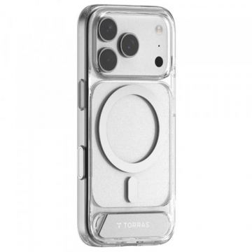Husa MagSafe pentru Apple iPhone 17 Pro, Torras Pstand (Transparent)
