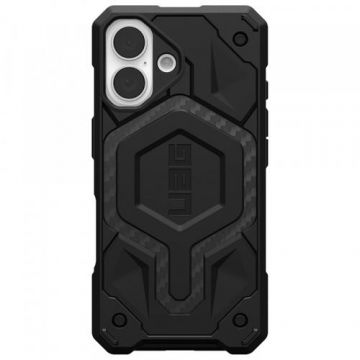 Husa MagSafe pentru Apple iPhone 17, Urban Armor Gear, Monarch Pro Carbon (Negru)