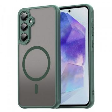 Husa MagSafe pentru Samsung Galaxy A35 5G A356, Techsuit, HaloFrost II, Verde