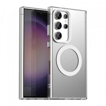 Husa MagSafe pentru Samsung Galaxy S23 Ultra S918 Techsuit CandyCase (Alb/Transparent)