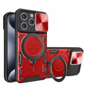 Husa pentru Apple iPhone 15 Pro Techsuit CamGuard Pro (Rosu/Negru)
