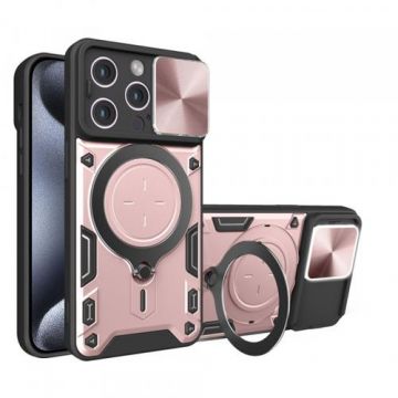 Husa pentru Apple iPhone 15 Pro, Techsuit CamGuard Pro (Roz/Negru)