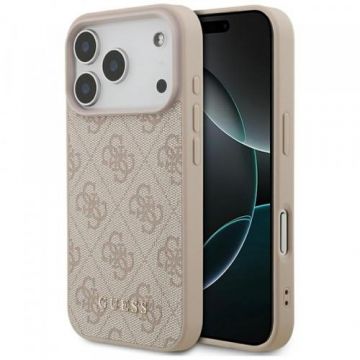 Husa pentru Apple iPhone 17 Pro, Guess, 4G Classic (Roz)