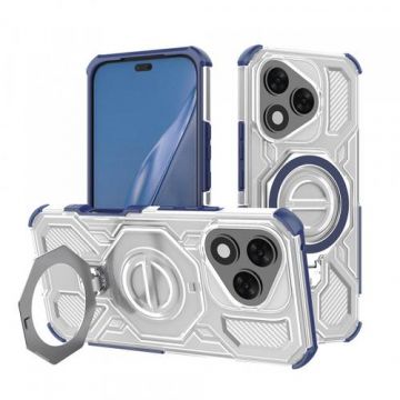 Husa pentru Honor 400 Lite, Techsuit, Carbon Shield Pro (Albastru/Transparent)