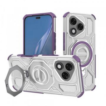 Husa pentru Honor 400 Lite, Techsuit, Carbon Shield Pro (Transparent/Mov)