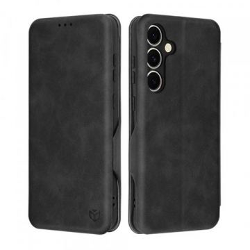 Husa pentru Samsung Galaxy S24 FE S721, Techsuit Safe Wallet Plus (Negru)