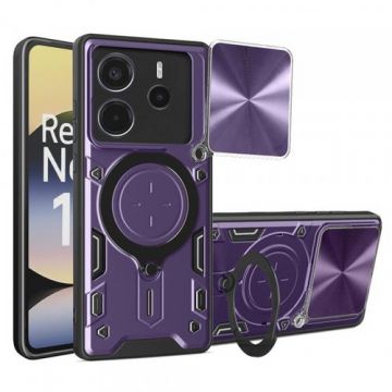Husa pentru Xiaomi Redmi Note 14 4G (Standard), Techsuit, CamGuard Pro (Negru/Mov)