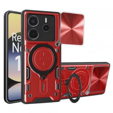 Husa pentru Xiaomi Redmi Note 14 4G (Standard), Techsuit, CamGuard Pro (Rosu/Negru)