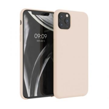 Husa pentru Apple iPhone 11 Pro Max, Silicon, Crem, 49725.154