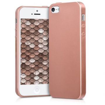 Husa pentru Apple iPhone 5/iPhone 5s/iPhone SE, Silicon, Rose Gold, 40816.31