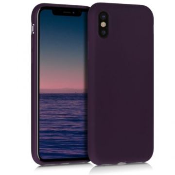 Husa pentru Apple iPhone X/iPhone XS, Silicon, Mov, 42491.115