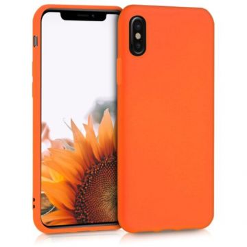 Husa pentru Apple iPhone X/iPhone XS, Silicon, Portocaliu, 43940.69