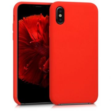 Husa pentru Apple iPhone X/iPhone XS, Silicon, Rosu, 42495.09