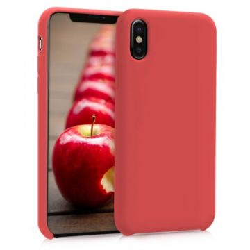 Husa pentru Apple iPhone X/iPhone XS, Silicon, Rosu, 42495.20