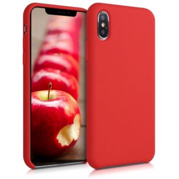 Husa pentru Apple iPhone X/iPhone XS, Silicon, Rosu, 46313.09