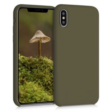 Husa pentru Apple iPhone X/iPhone XS, Silicon, Verde, 42495.196