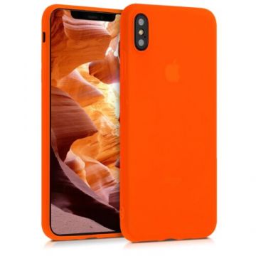 Husa pentru Apple iPhone XS Max, Silicon, Portocaliu, 45917.69