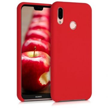 Husa pentru Huawei P20 Lite, Silicon, Rosu, 45687.51