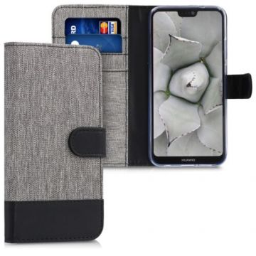 Husa pentru Huawei P20 Lite, Textil, Gri, 44363.01