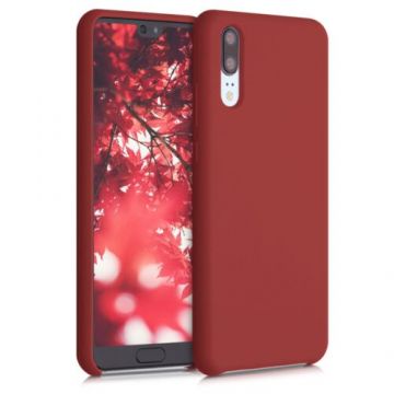 Husa pentru Huawei P20, Silicon, Rosu, 45689.20