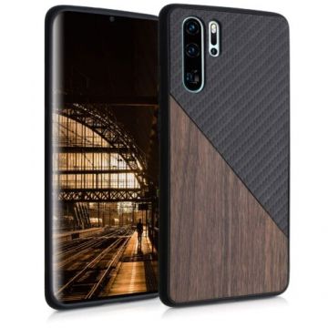 Husa pentru Huawei P30 Pro, Lemn, Maro, 51027.01