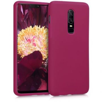 Husa pentru OnePlus 6, Silicon, Rosu, 46122.106