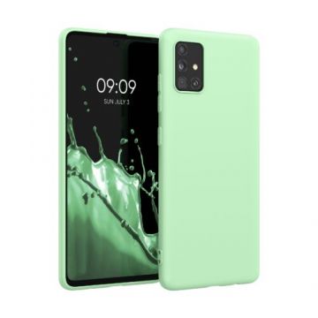 Husa pentru Samsung Galaxy A51, Silicon, Verde, 51196.50