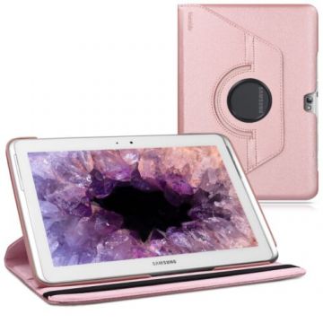 Husa pentru Samsung Galaxy Note 10.1 N8000/Samsung Galaxy Note 10.1 N8010, Piele ecologica, Rose Gold, 12439.81