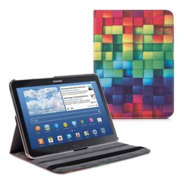 Husa pentru Samsung Galaxy Tab 4 10.1 T530/Samsung Galaxy Tab 4 10.1 T5350, Piele ecologica, Multicolor, 24547.02