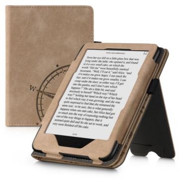 Husa pentru Kindle Paperwhite 10, Piele ecologica, Maro, Kwmobile, 56267.01